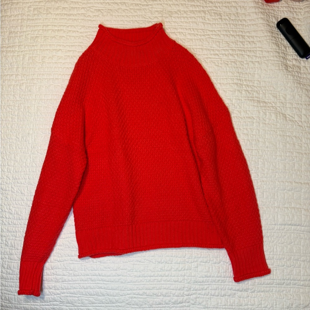 Elegant Red Turtleneck Sweater